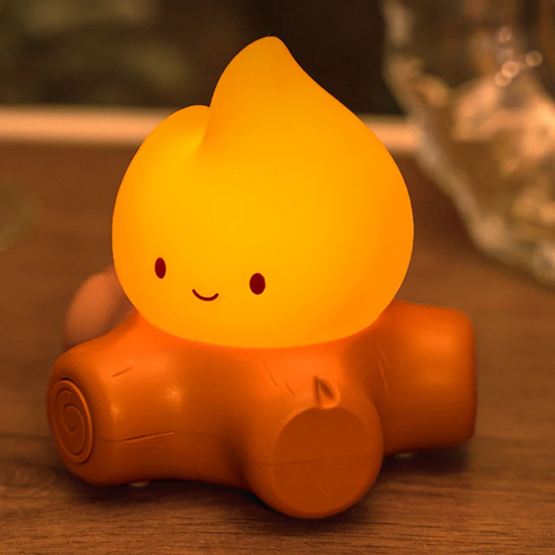 Campfire Night Light Cute Soft Silicone Safe Lamp Decorations Timing Dimmable Bedside Decor Kids Babies Halloween Gifts The WTF Store