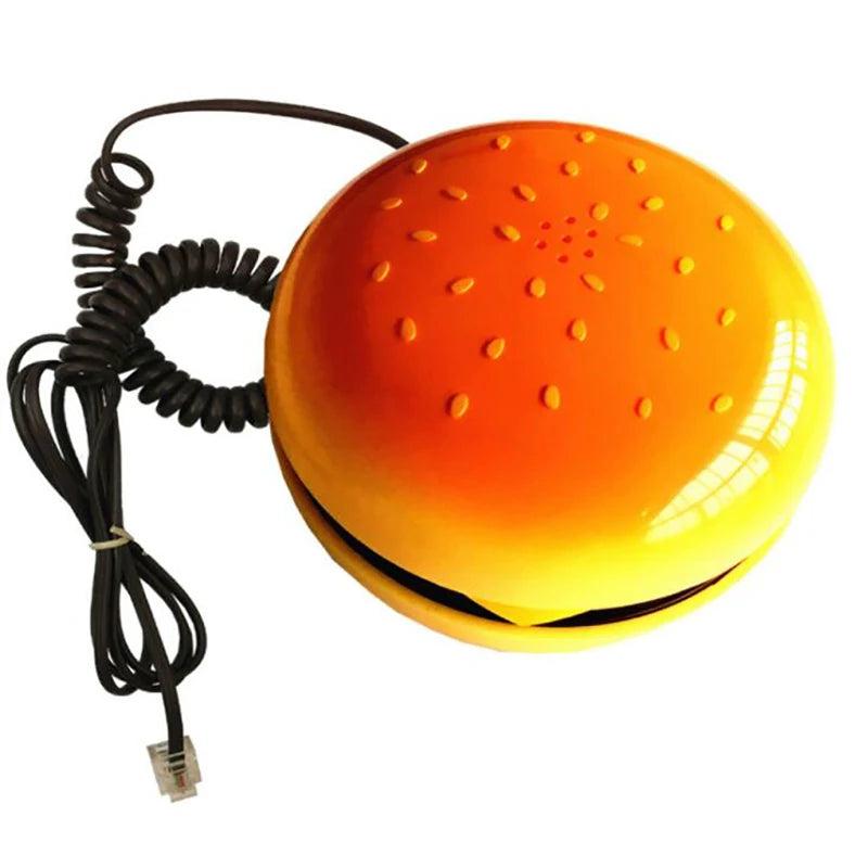 Cheeseburger Burger Phone Telephones Landline Corded Phone Desktop Phone For Home Hotel Office Decoration telefono fijo fixo The WTF Store