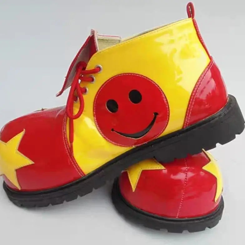 2025 New Men Funny Clown Magic Show Adult Funny round Head Warped Head Exaggerated Funny Anime Performance Shoes The WTF Store