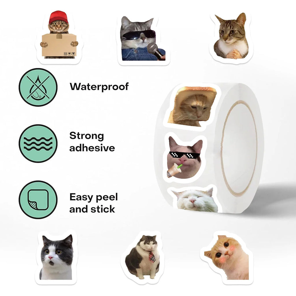 500pcs Cartoon Meme Cat Stickers For School Reward Stickers Classroom Decoration Encouragement Sticker For Student Teacher The WTF Store