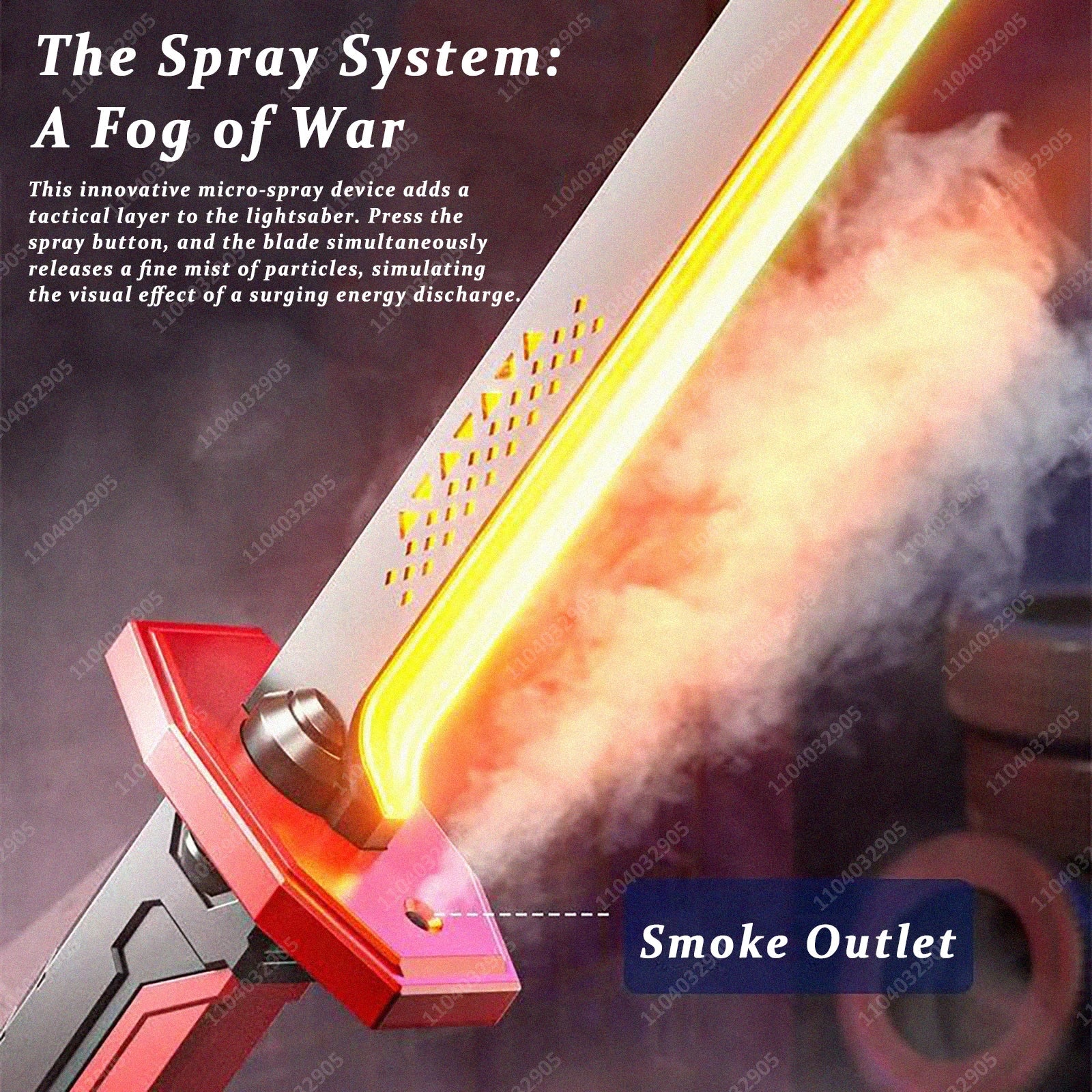 Streamer Glowing Sword with Spark & Smoke Effect Colorful 7-Color Light Sword Toy for Kids & Adults Party Cosplay Christmas Gift The WTF Store