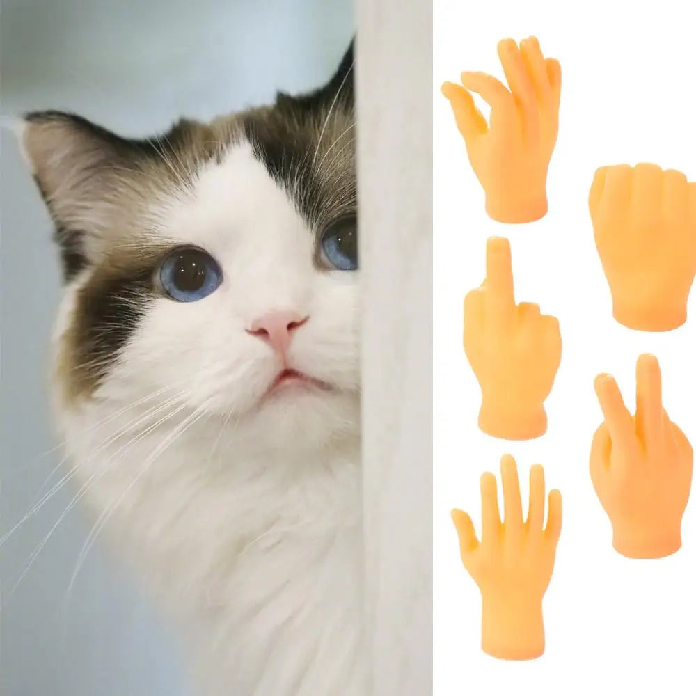Novelty  Adult  Small Hand Finger Fidget Cat Pet Halloween Tiny Finger Hands Finger Puppets Finger  Hand Palm The WTF Store