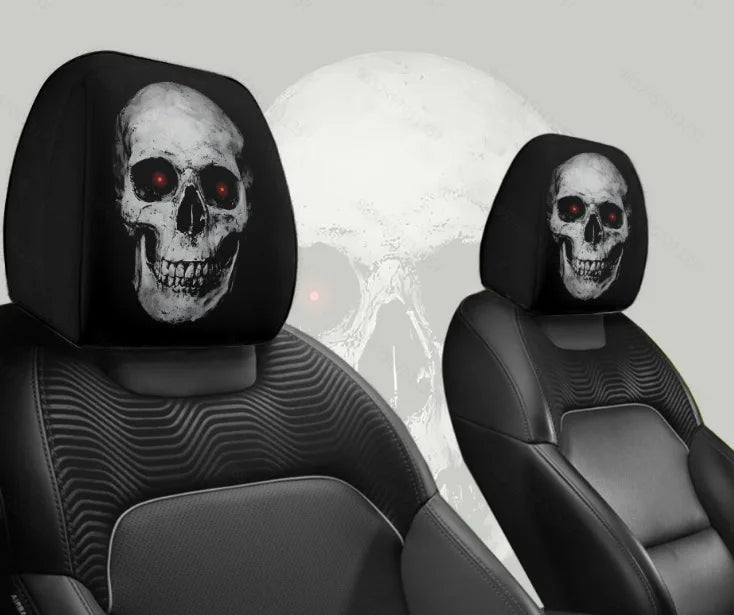 2pcs Halloween Funny Funny Car Print Headrest Case Universal Elastic Funny Funny Funny Car Headrest Case The WTF Store