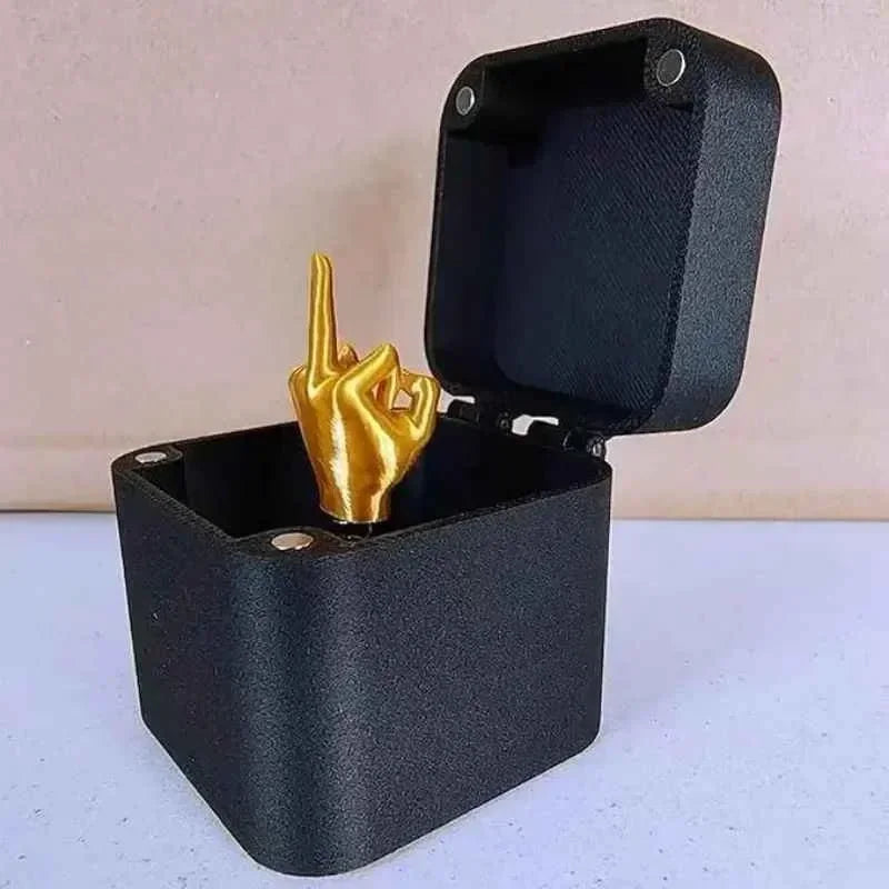 Novelty Pop-Up Middle Finger Box - Funny Prank Gift for Christmas | Creative Desk Decor The WTF Store