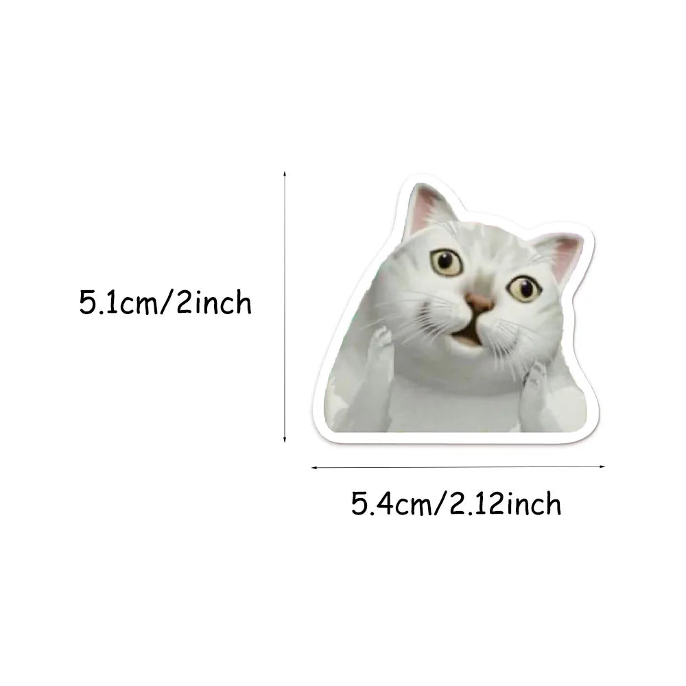 50/100PCS Creative Network Popular Cat Meme Collection Hand Account DIY Graffiti Stickers Water Cup Skateboard Stickers The WTF Store