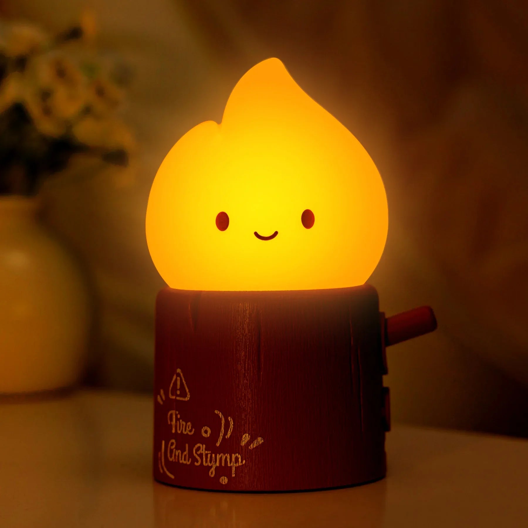 Campfire Night Light Cute Soft Silicone Safe Lamp Decorations Timing Dimmable Bedside Decor Kids Babies Halloween Gifts The WTF Store