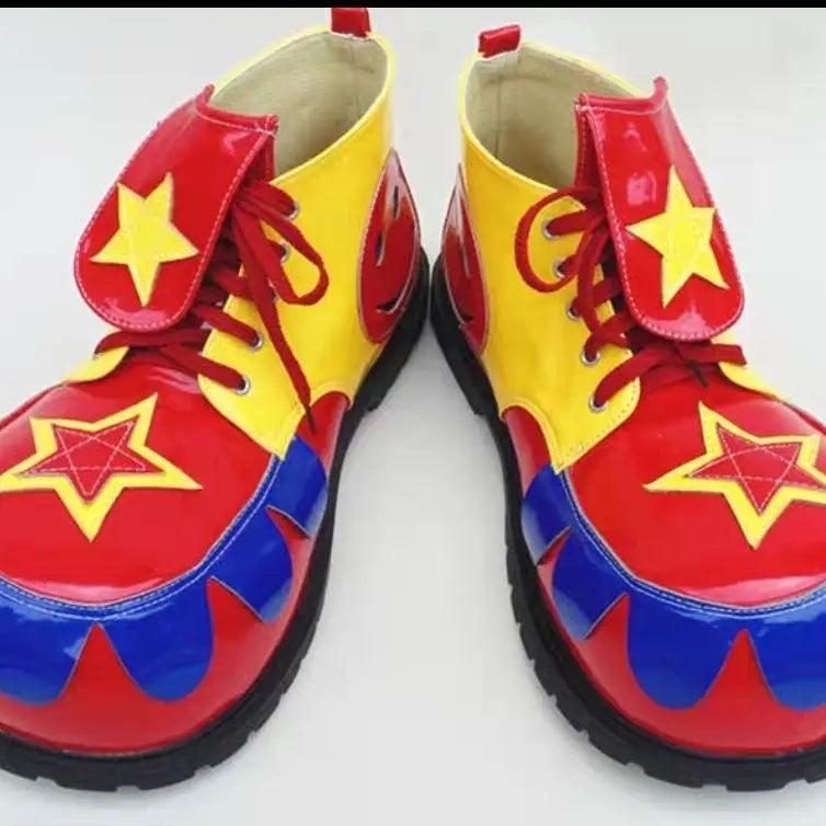 2025 New Men Funny Clown Magic Show Adult Funny round Head Warped Head Exaggerated Funny Anime Performance Shoes The WTF Store