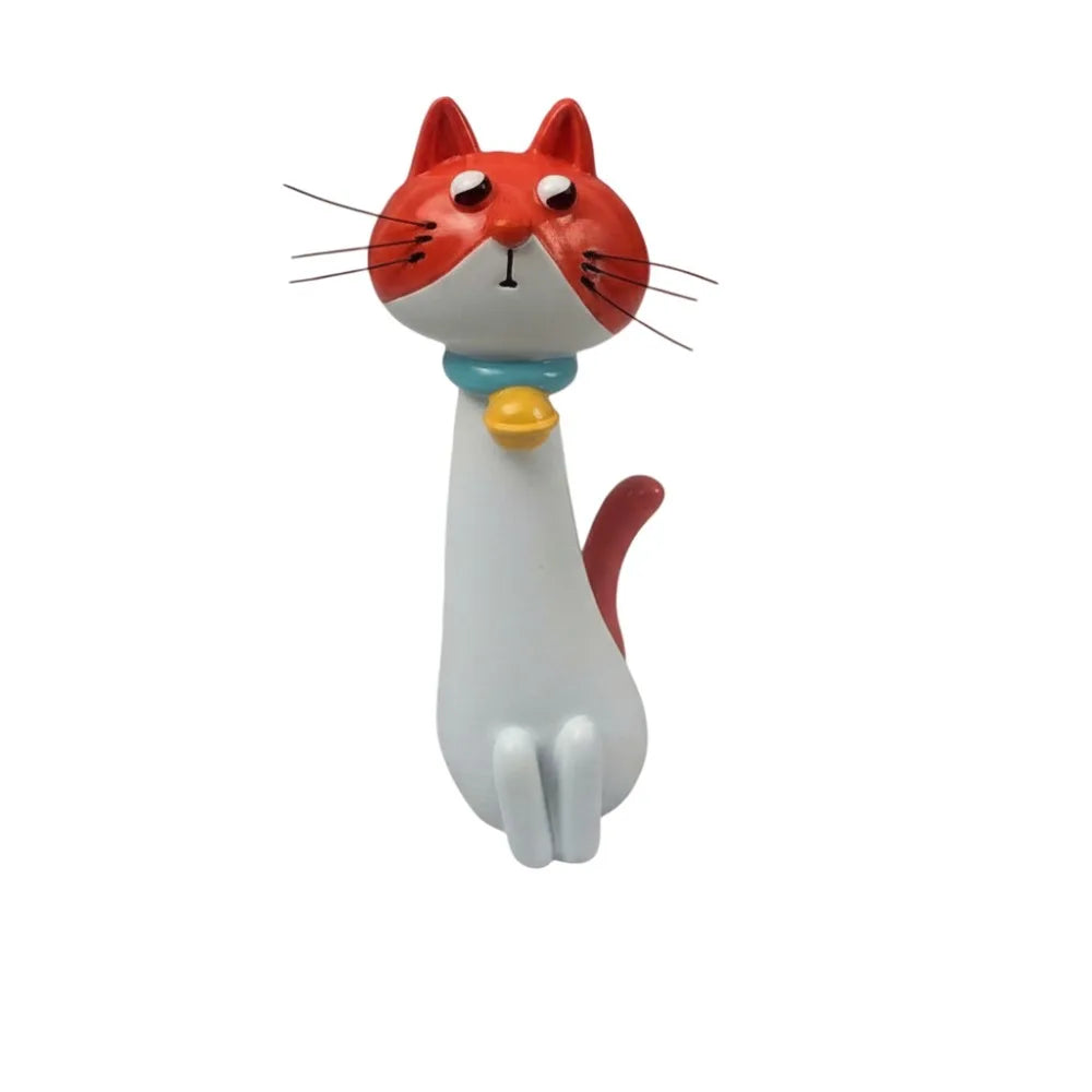 Boho Style Funny Cat-shaped Vases Ornament Synthetic Resins Cute Cartoon Style Kitty Planter Desk Decor Cat Figurine Shelf Decor The WTF Store