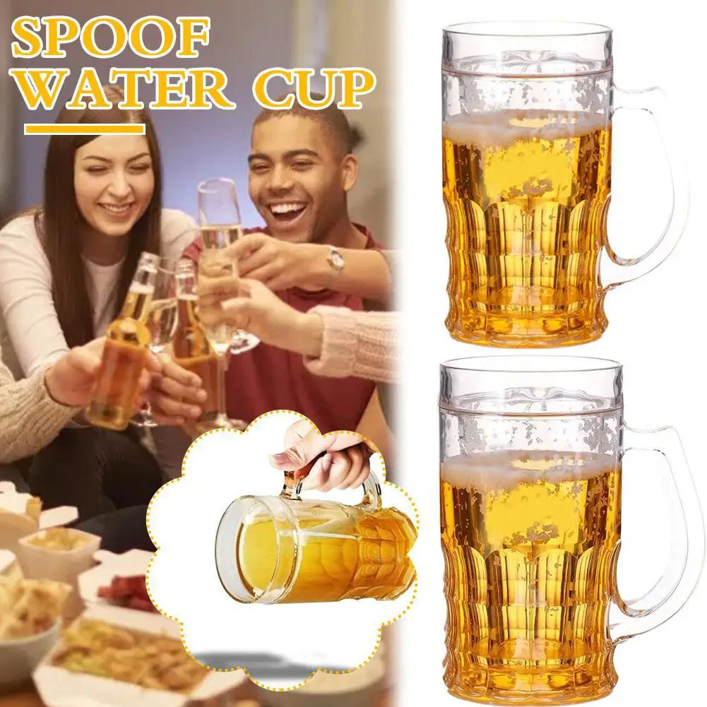 Funny Fake Beer Mug Realistic Beer Mug With Handles Tricky Toys Creative Beer Model Prank Toy For Party Barbecues Holiday The WTF Store