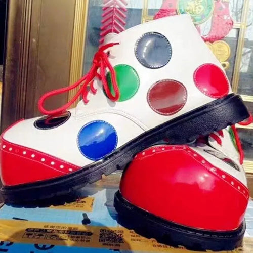 2025 New Men Funny Clown Magic Show Adult Funny round Head Warped Head Exaggerated Funny Anime Performance Shoes The WTF Store