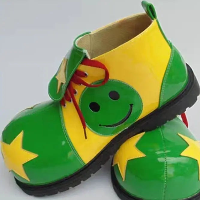 2025 New Men Funny Clown Magic Show Adult Funny round Head Warped Head Exaggerated Funny Anime Performance Shoes The WTF Store