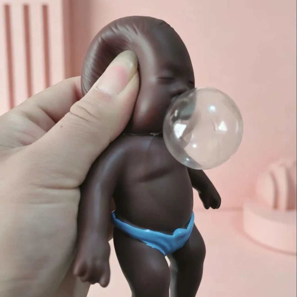Funny Ugly Doll Squishy Toy Simulation African Baby Squeeze Blow Bubbles Fidget Sensory Stres Relief Pinch Spoof Novelty Toys The WTF Store