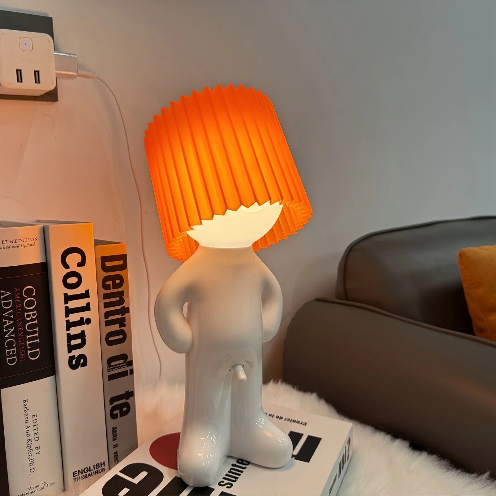 Cute Cartoon Shy Boy Little Naughty LED Night Light USB Charging Shy Lamp Decorative Lamp For Home Desk Decor Funny Kids Gift The WTF Store