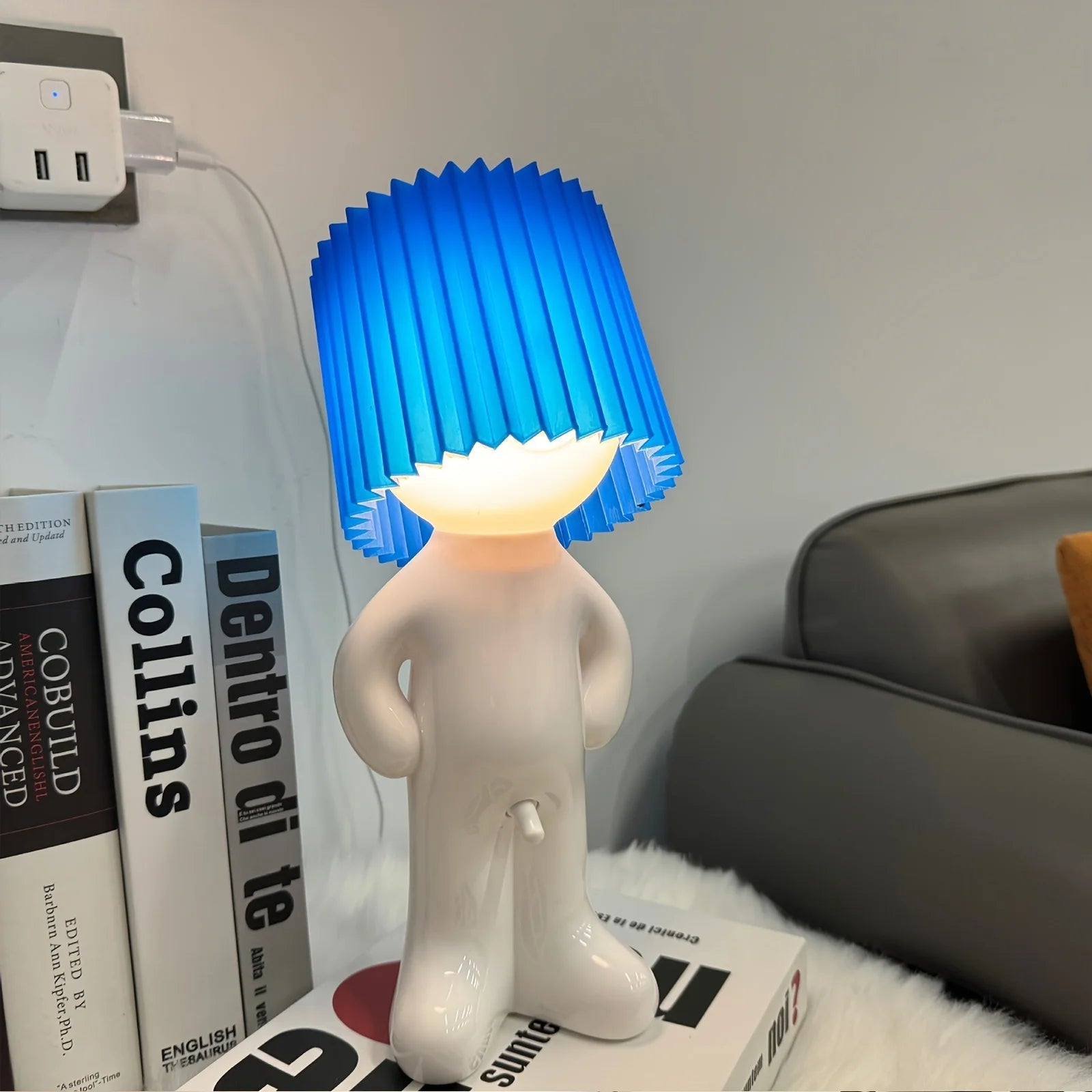 Cute Cartoon Shy Boy Little Naughty LED Night Light USB Charging Shy Lamp Decorative Lamp For Home Desk Decor Funny Kids Gift The WTF Store