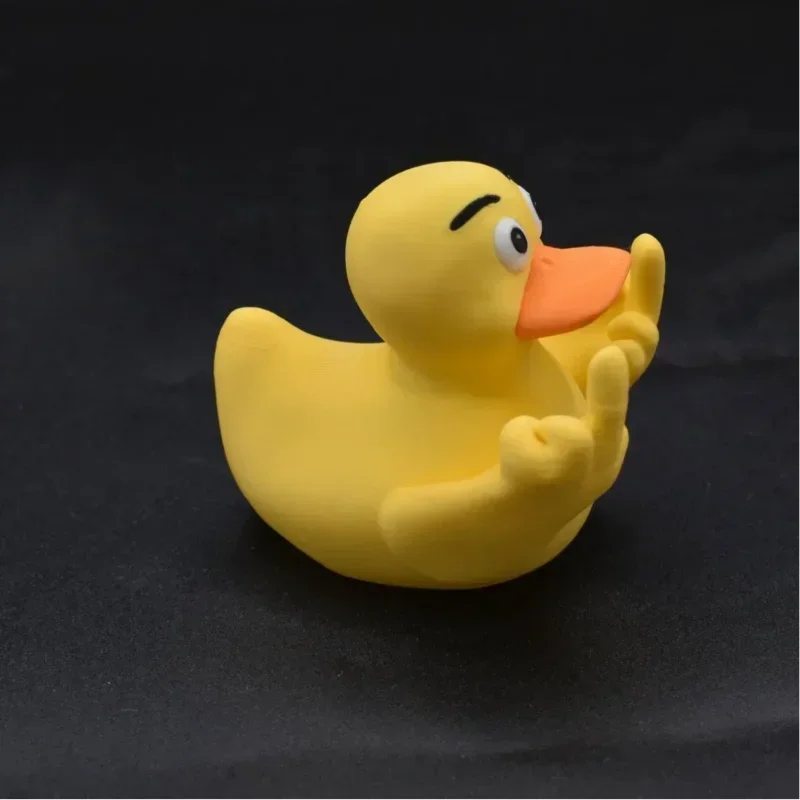 Duck hands with middle finger ornaments home garden resin craft design ornaments cute duck swimming office desk funny decorative The WTF Store