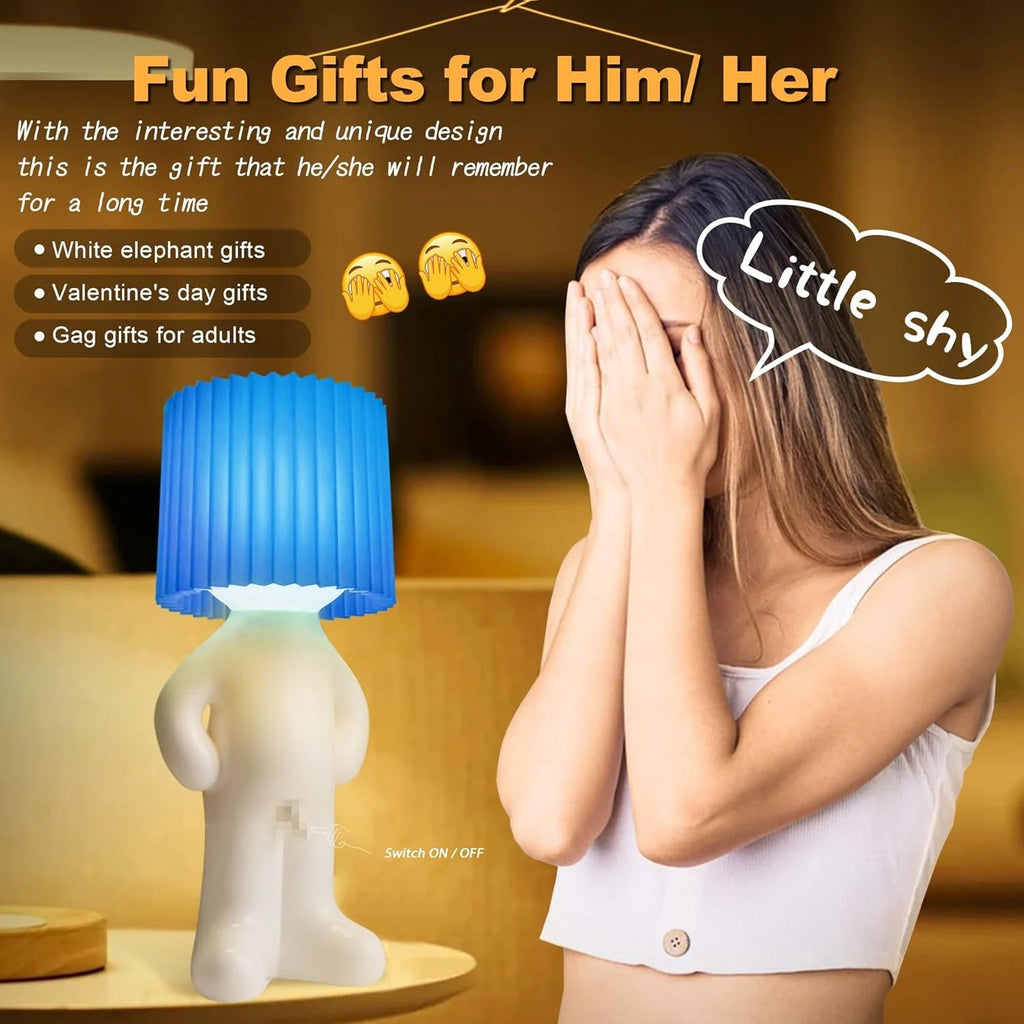 Cute Cartoon Shy Boy Little Naughty LED Night Light USB Charging Shy Lamp Decorative Lamp For Home Desk Decor Funny Kids Gift The WTF Store