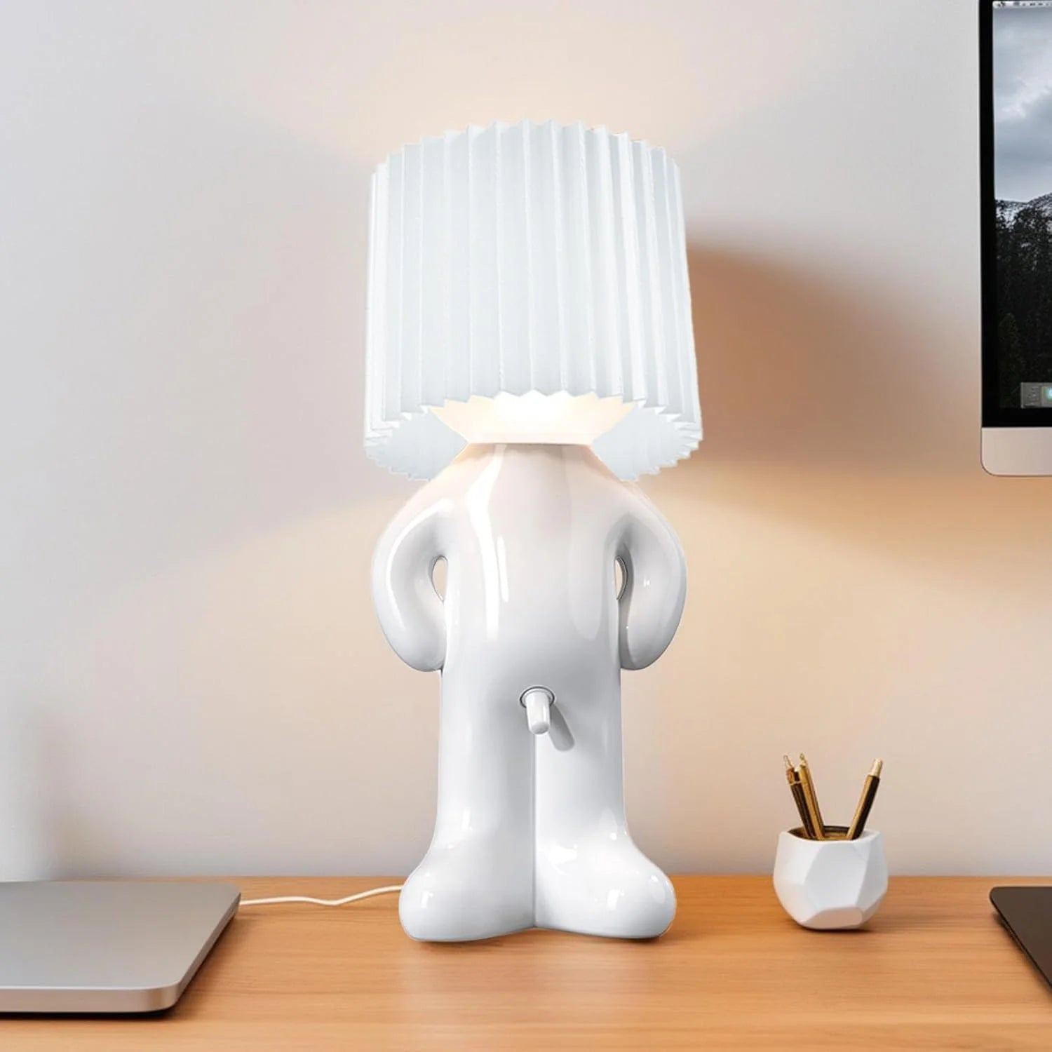 Cute Cartoon Shy Boy Little Naughty LED Night Light USB Charging Shy Lamp Decorative Lamp For Home Desk Decor Funny Kids Gift The WTF Store