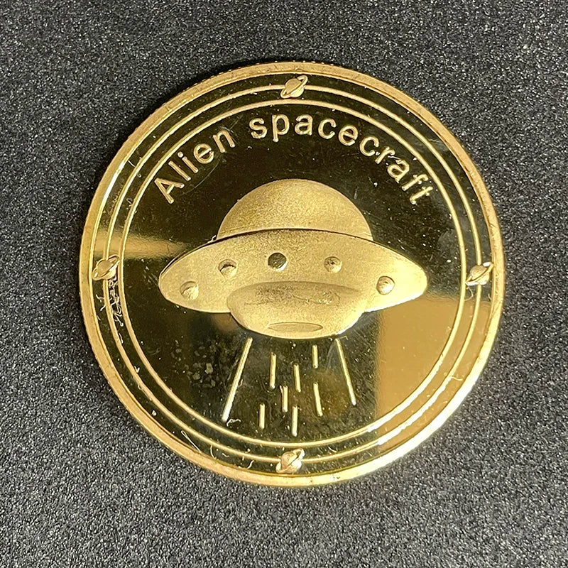 alien spacecraft ﻿ souvenir coin  universe collection coin The WTF Store