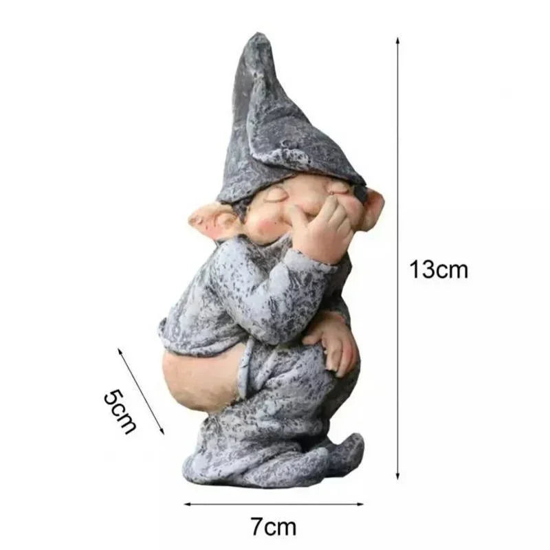 Funny Gnome Statue Garden Decoration Dwarf Taking A Shit Ornament  Home Courtyard Lawn Decoration Resin Crafts The WTF Store