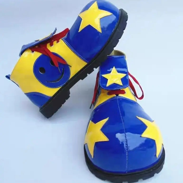 2025 New Men Funny Clown Magic Show Adult Funny round Head Warped Head Exaggerated Funny Anime Performance Shoes The WTF Store