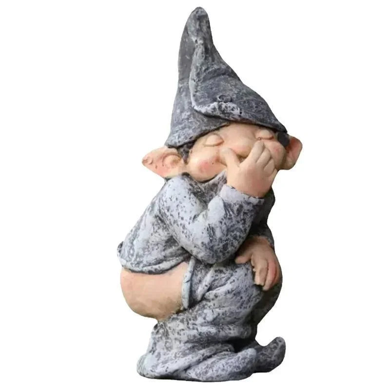 Funny Gnome Statue Garden Decoration Dwarf Taking A Shit Ornament  Home Courtyard Lawn Decoration Resin Crafts The WTF Store