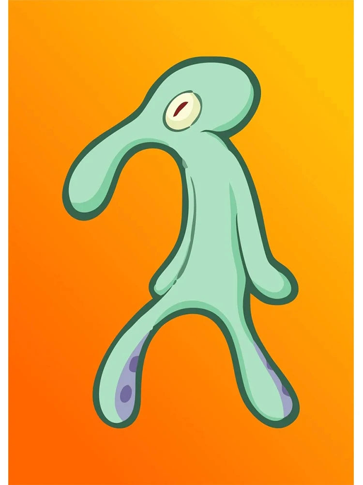 Bold And Brash Gallery Art Poster Abstract Squidward Canvas Painting Print Nordic Wall Art Picture for Living Room Home Decor The WTF Store