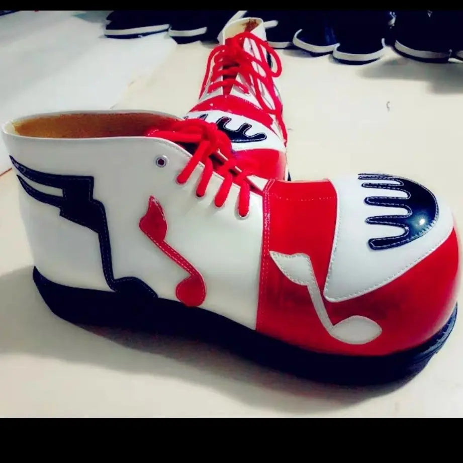 2025 New Men Funny Clown Magic Show Adult Funny round Head Warped Head Exaggerated Funny Anime Performance Shoes The WTF Store