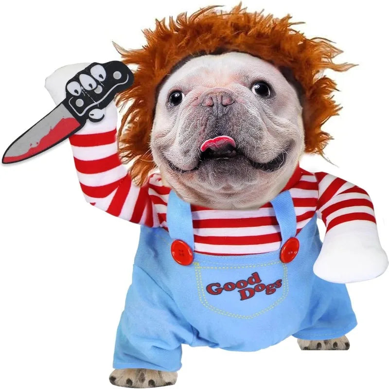 Funny Cat Clothes Cosplay Costumes Clothes for Small Medium Dog Cats Creative Pet Party Kitten Jumpsuits Soft Warm Cat Coat The WTF Store