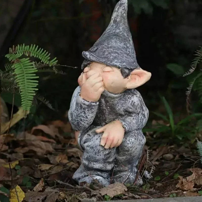 Funny Gnome Statue Garden Decoration Dwarf Taking A Shit Ornament  Home Courtyard Lawn Decoration Resin Crafts The WTF Store
