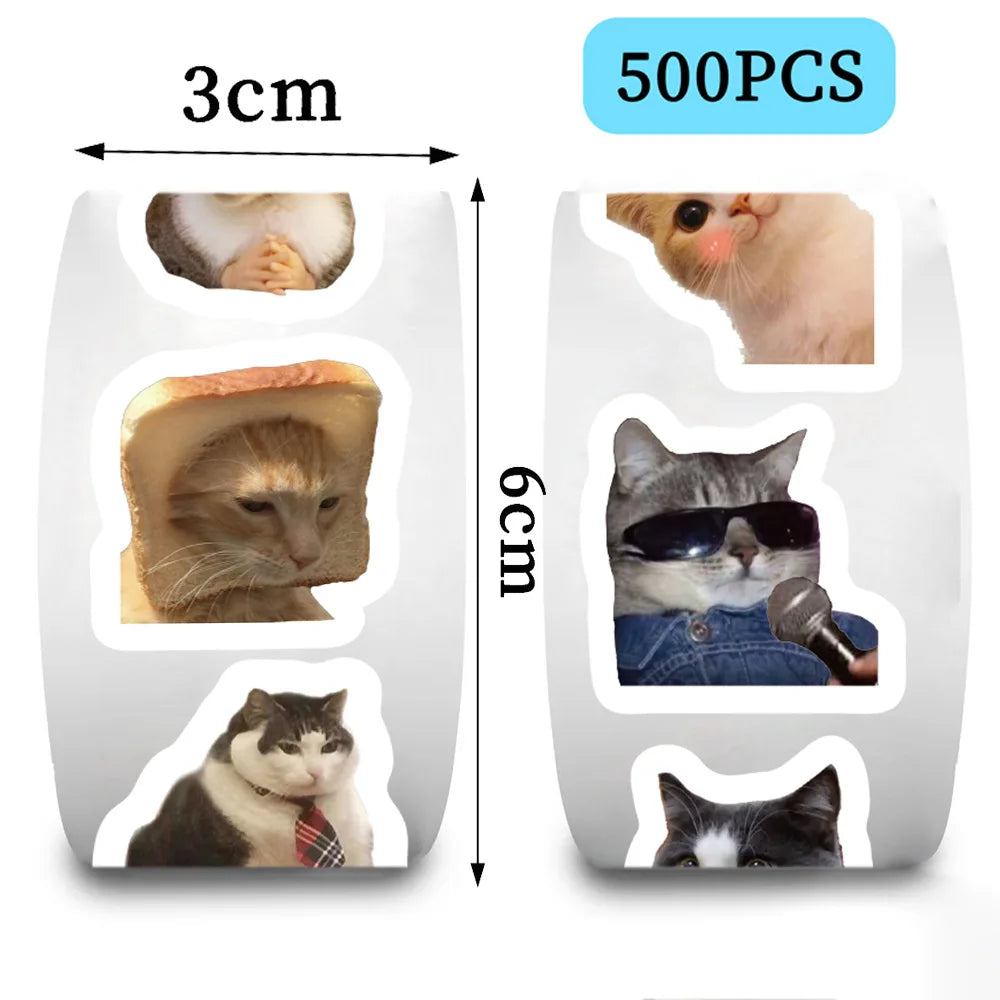 500pcs Cartoon Meme Cat Stickers For School Reward Stickers Classroom Decoration Encouragement Sticker For Student Teacher The WTF Store