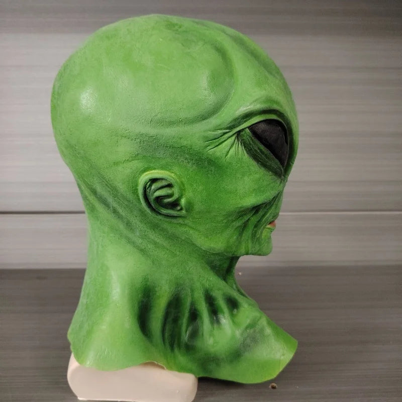 Alien latex mask headgear, Halloween horror and funny holiday costume, cosplay, escape room, haunted house The WTF Store