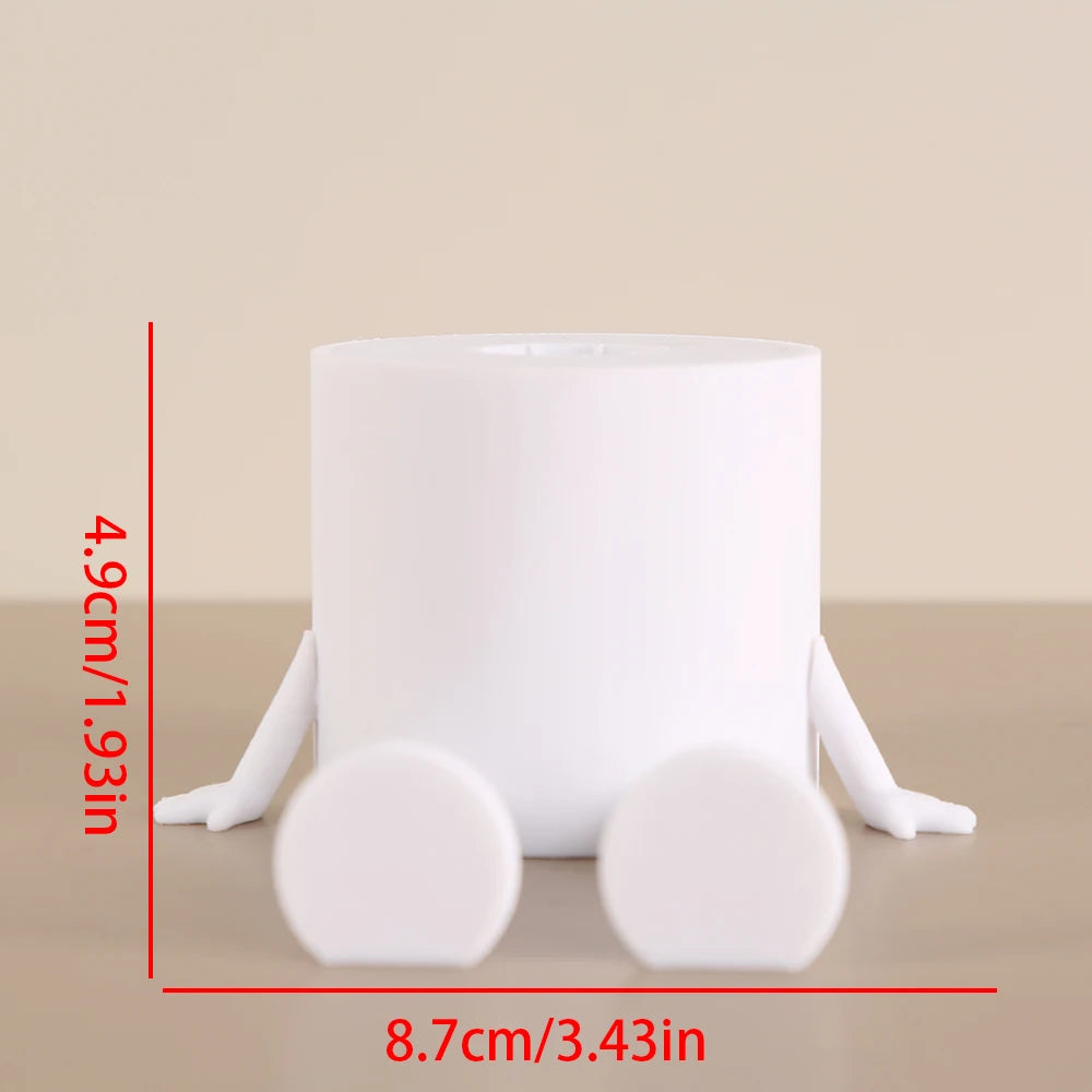Funny Toilet - Series Ornaments, Toilet/Roll Paper/Trash Can/Poop Shapes with Jointed Legs, Creative Desktop Decor Items The WTF Store
