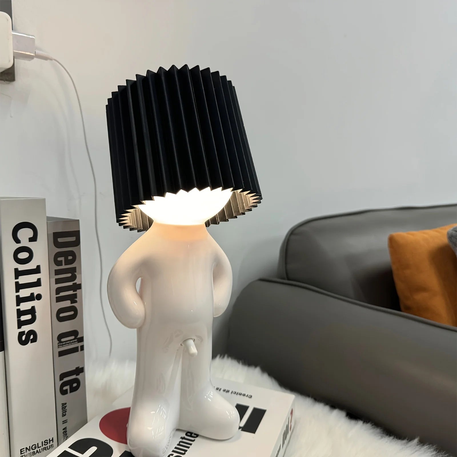 Cute Cartoon Shy Boy Little Naughty LED Night Light USB Charging Shy Lamp Decorative Lamp For Home Desk Decor Funny Kids Gift The WTF Store