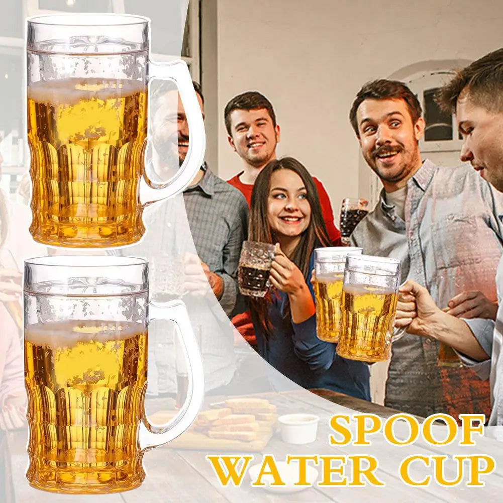 Funny Fake Beer Mug Realistic Beer Mug With Handles Tricky Toys Creative Beer Model Prank Toy For Party Barbecues Holiday The WTF Store