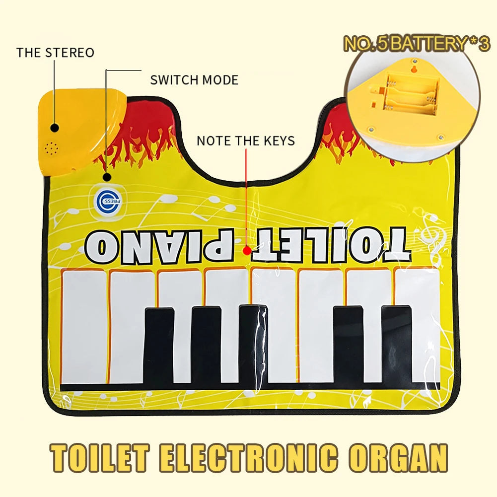 Novelty Potty Piano Sounding Carpet Potty Piano Singing Rug Bathroom Funny Toe Music Keyboard Toilet Floor Mat The WTF Store