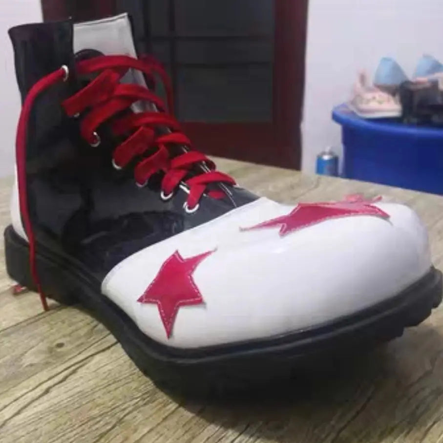2025 New Men Funny Clown Magic Show Adult Funny round Head Warped Head Exaggerated Funny Anime Performance Shoes The WTF Store