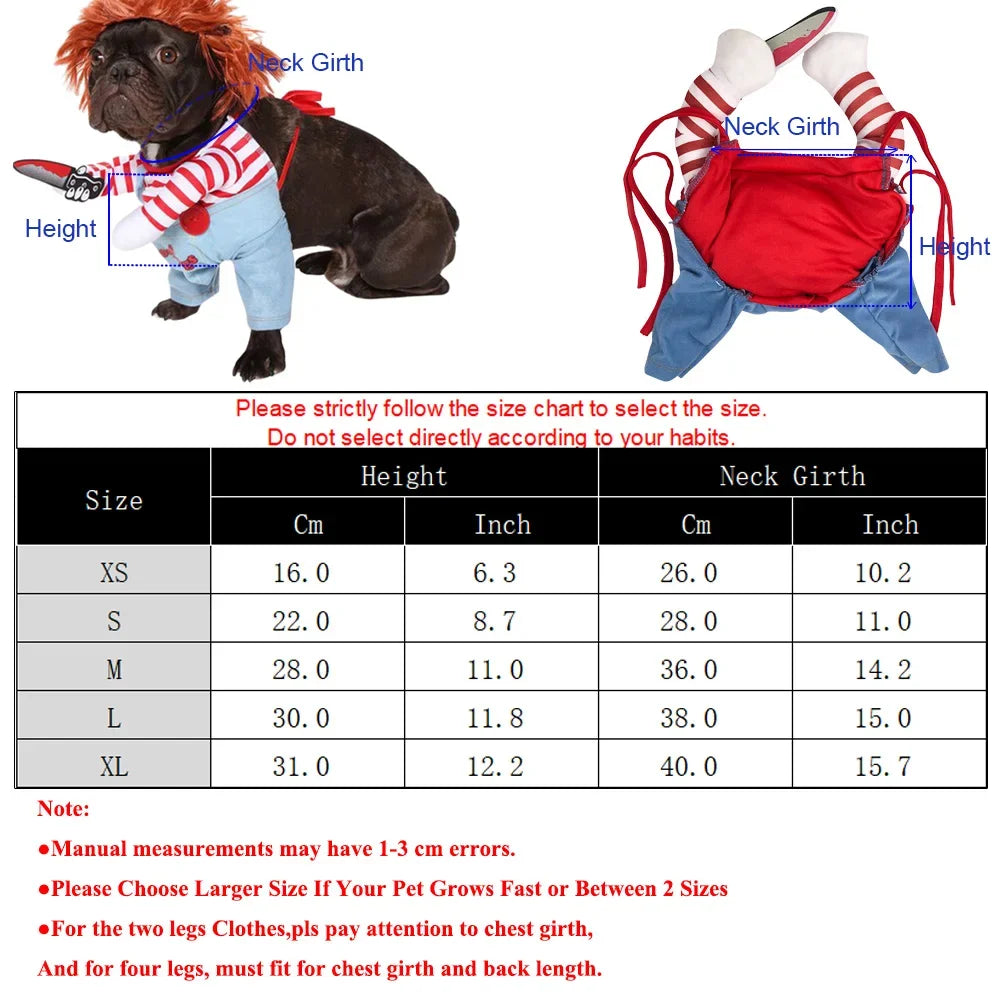 Funny Cat Clothes Halloween Cosplay Costumes for Small Medium Dog Cats Creative Pet Party Kitten Jump Suit Soft Warm Cat Coat The WTF Store