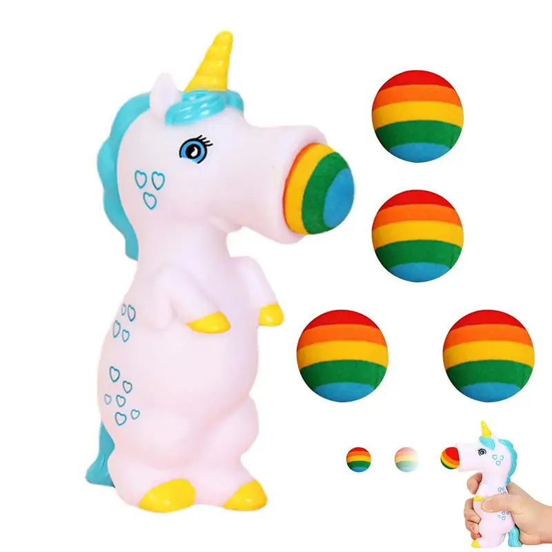 Funny Animal Pop Out Foam Balls Unicorns  Squeeze Shoots Ball Kids FidgetToys Stuff Weird Gadgets Autism Sensory Anti Stress Toy The WTF Store