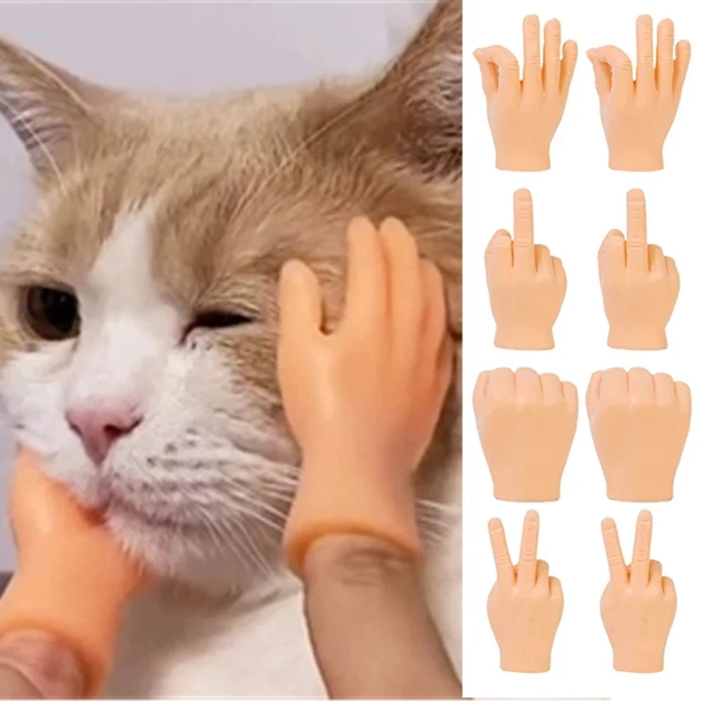 Novelty  Adult  Small Hand Finger Fidget Cat Pet Halloween Tiny Finger Hands Finger Puppets Finger  Hand Palm The WTF Store