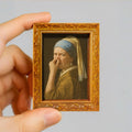Funny Girl with a Pearl Earring Fridge Magnet, Art Parody Decor for Kitchen, Fridge, Whiteboard & Office Desk The WTF Store