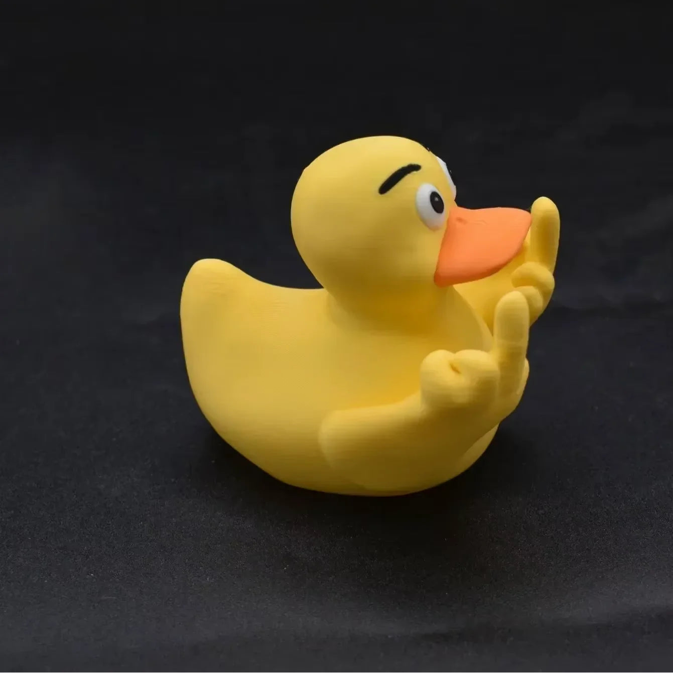 Duck hands with middle finger ornaments home garden resin craft design ornaments cute duck swimming office desk funny decorative The WTF Store