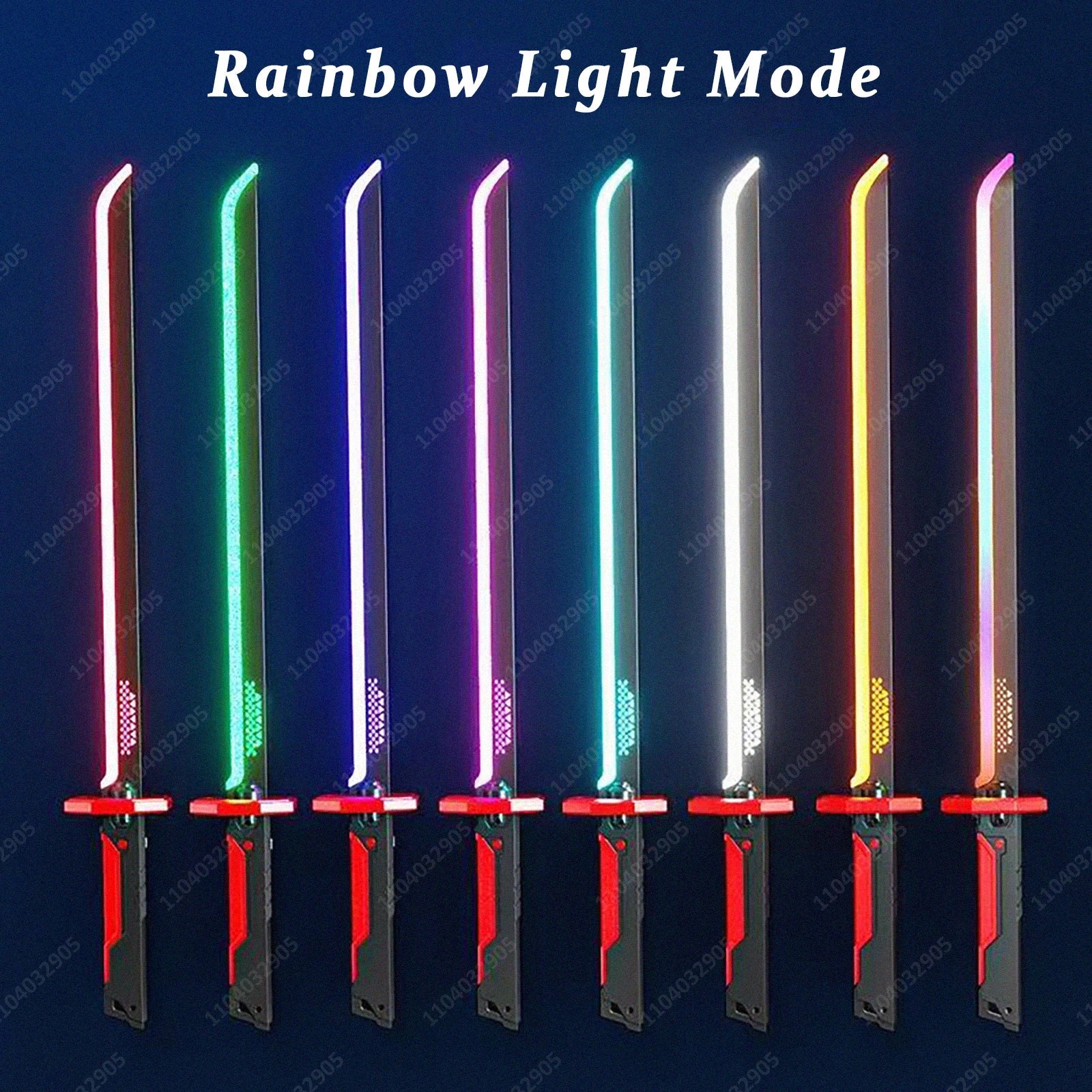 Streamer Glowing Sword with Spark & Smoke Effect Colorful 7-Color Light Sword Toy for Kids & Adults Party Cosplay Christmas Gift The WTF Store