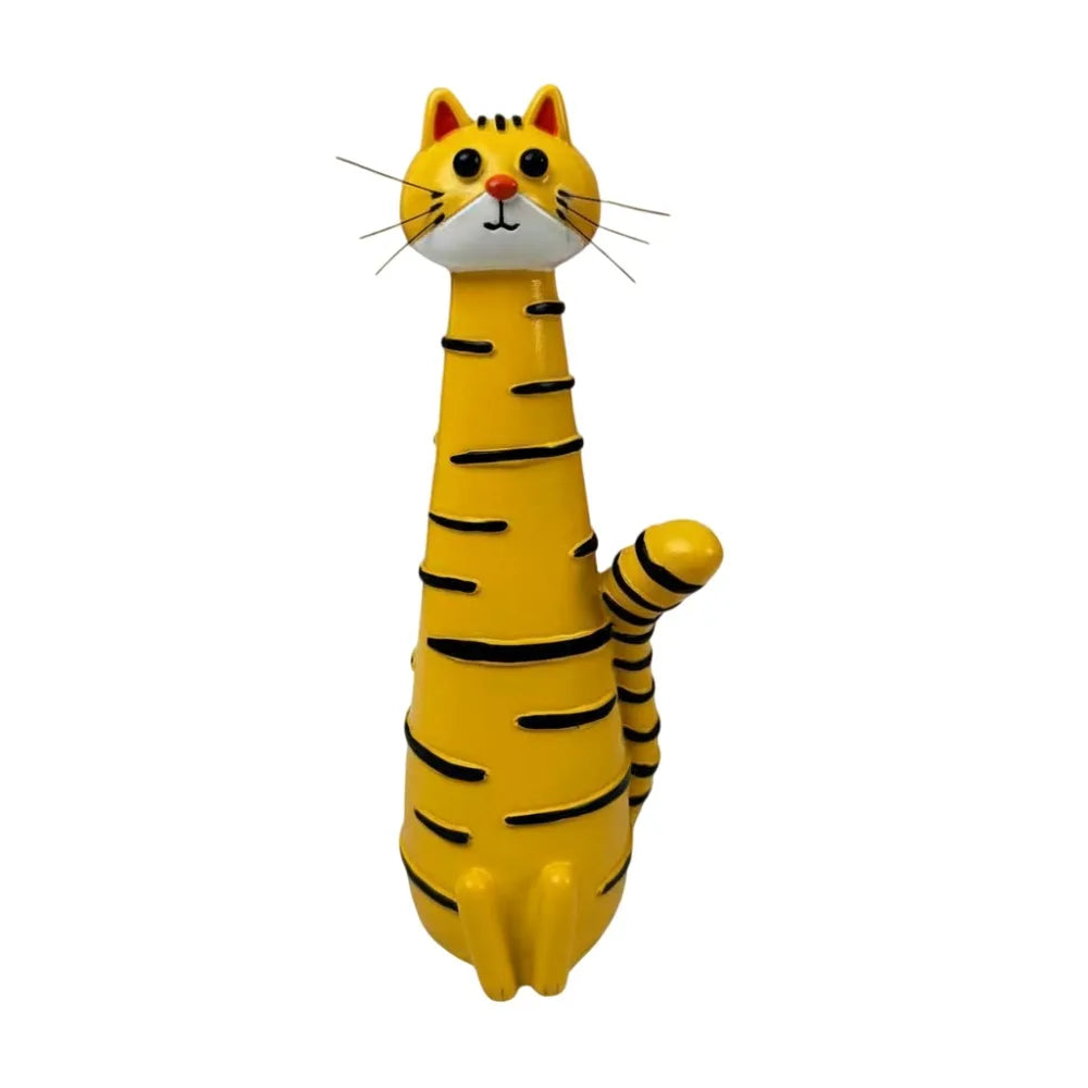 Boho Style Funny Cat-shaped Vases Ornament Synthetic Resins Cute Cartoon Style Kitty Planter Desk Decor Cat Figurine Shelf Decor The WTF Store