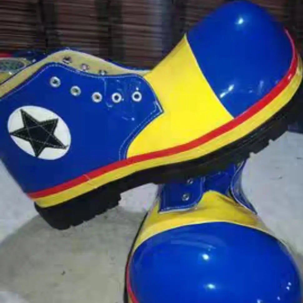 2025 New Men Funny Clown Magic Show Adult Funny round Head Warped Head Exaggerated Funny Anime Performance Shoes The WTF Store