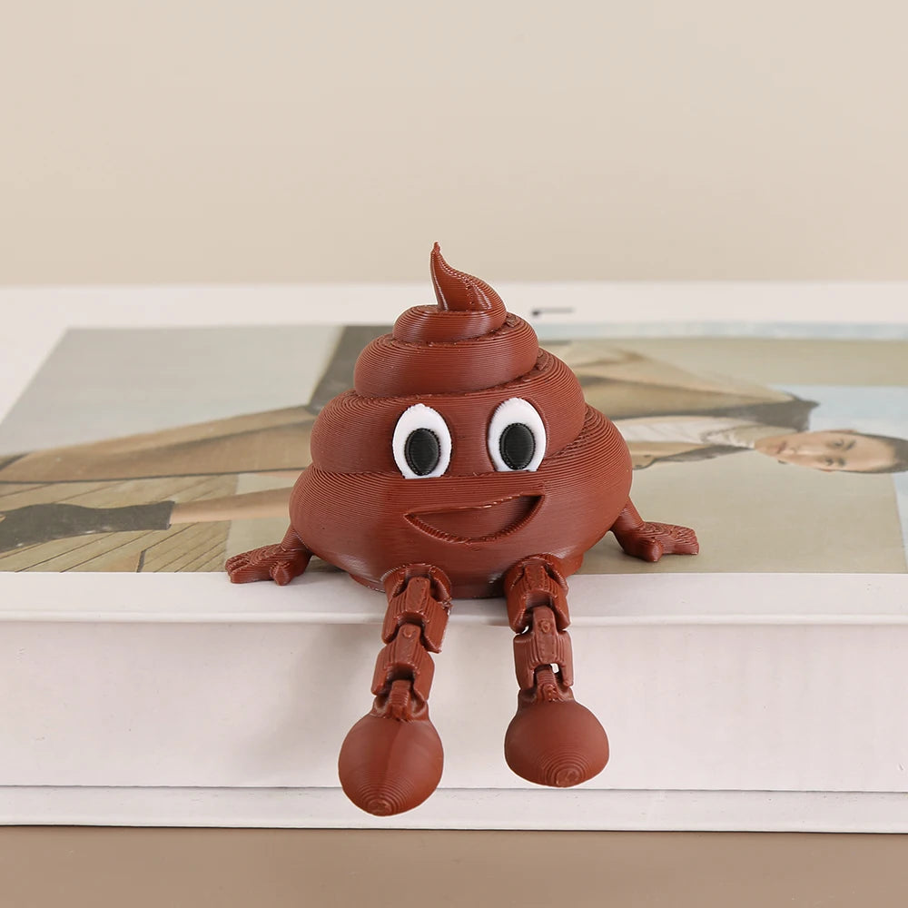 Funny Toilet - Series Ornaments, Toilet/Roll Paper/Trash Can/Poop Shapes with Jointed Legs, Creative Desktop Decor Items The WTF Store