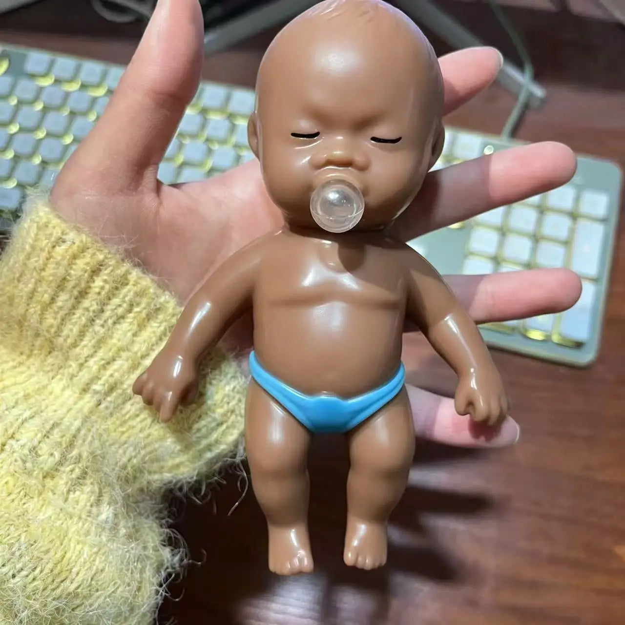 Funny Ugly Doll Squishy Toy Simulation African Baby Squeeze Blow Bubbles Fidget Sensory Stres Relief Pinch Spoof Novelty Toys The WTF Store