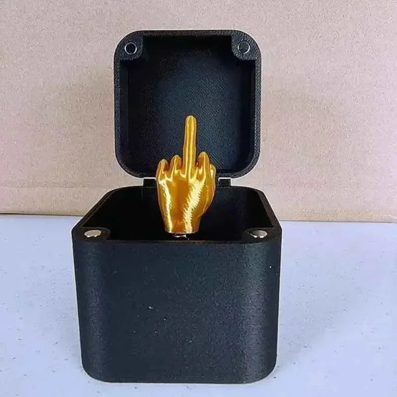 Novelty Pop-Up Middle Finger Box - Funny Prank Gift for Christmas | Creative Desk Decor The WTF Store