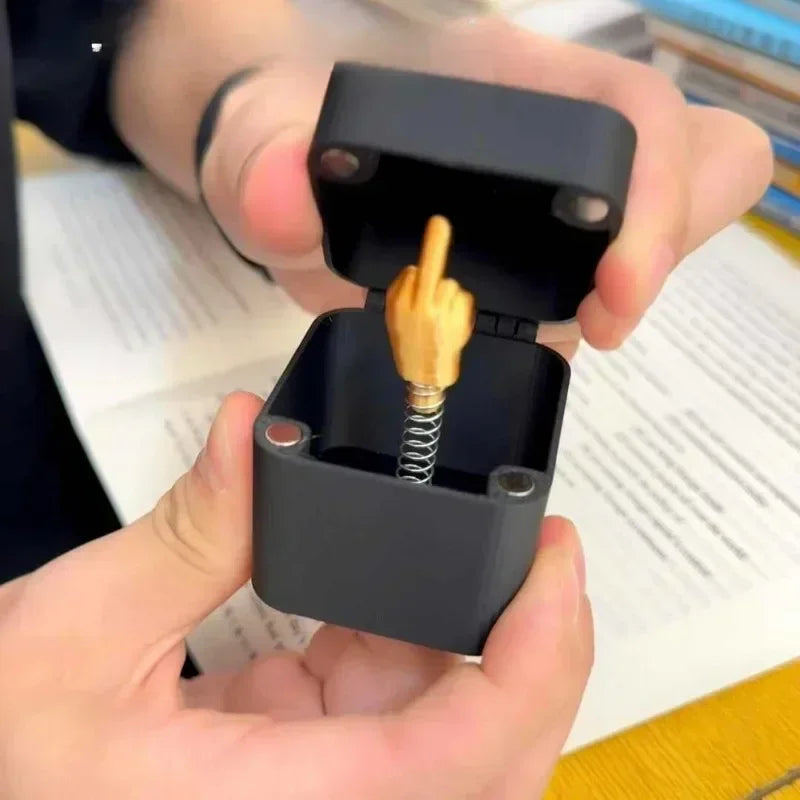 Novelty Pop-Up Middle Finger Box - Funny Prank Gift for Christmas | Creative Desk Decor The WTF Store