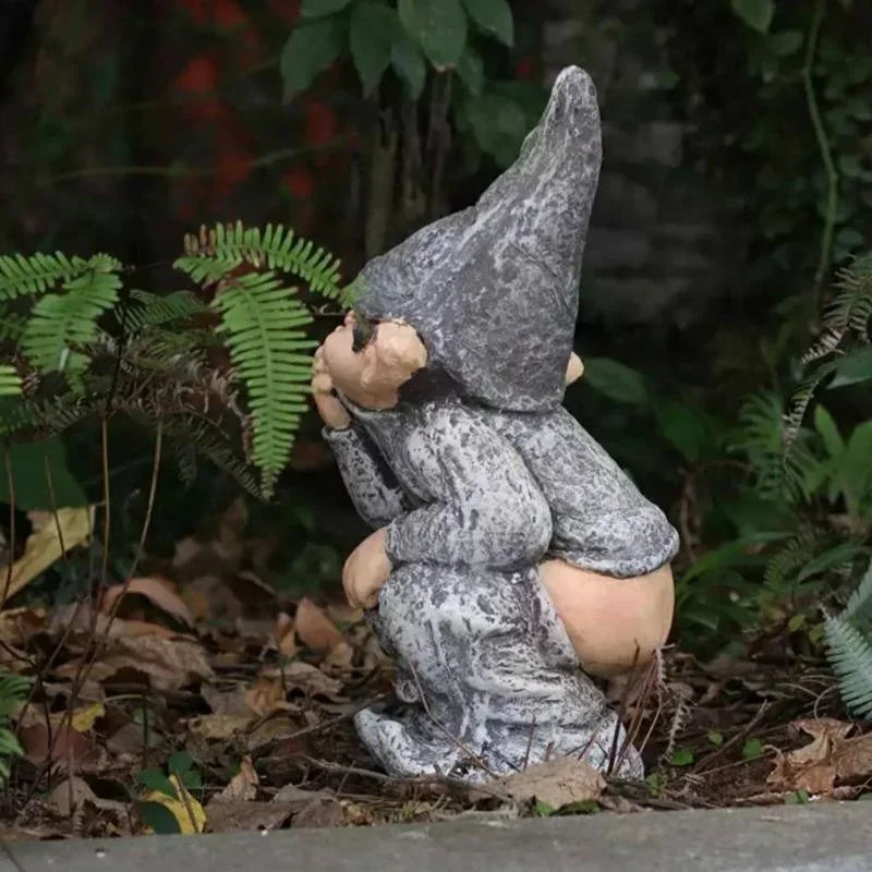 Funny Gnome Statue Garden Decoration Dwarf Taking A Shit Ornament  Home Courtyard Lawn Decoration Resin Crafts The WTF Store