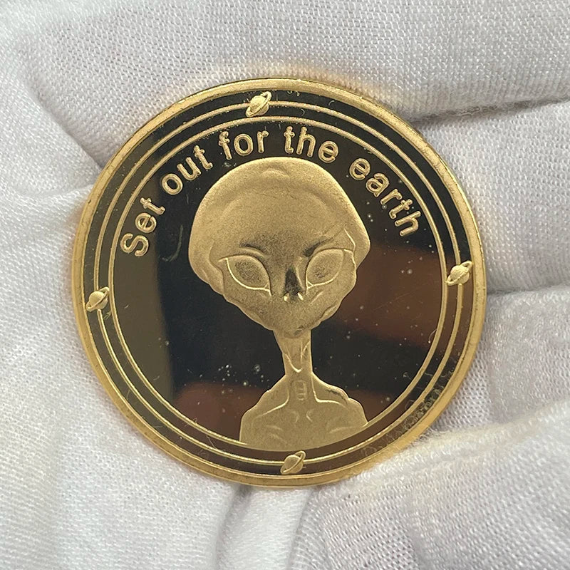 alien spacecraft ﻿ souvenir coin  universe collection coin The WTF Store